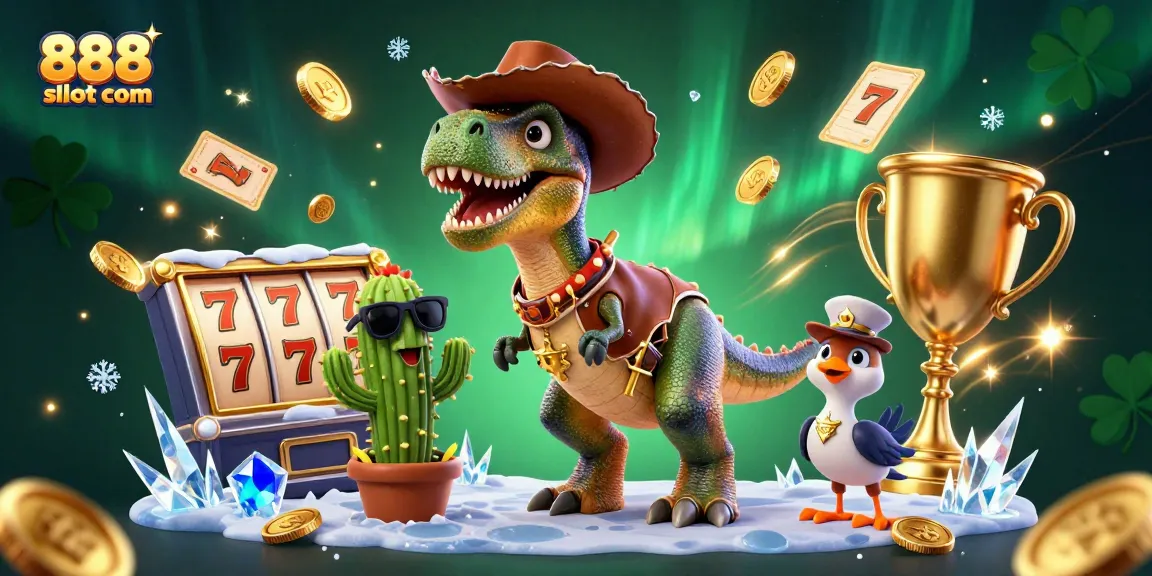 Engage in thrilling gameplay at 888slot com with vibrant jackpot illustrations and dynamic characters.