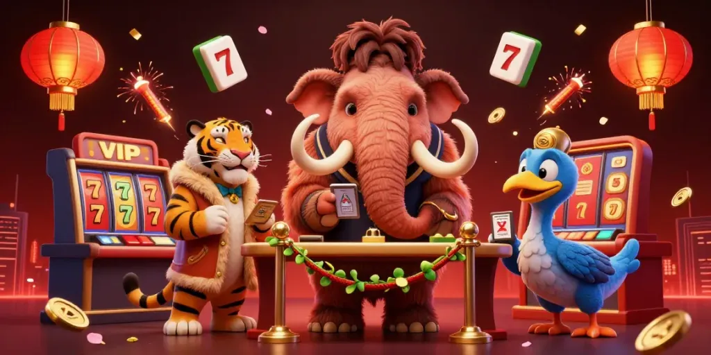 Experience the thrill of ku88 with vibrant casino characters and elements in a dynamic 3D scene.