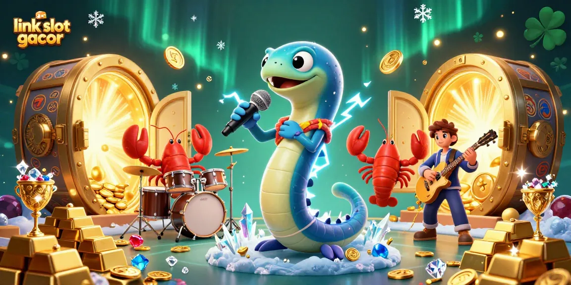 Experience the dynamic performance of the link slot gacor characters in an underwater casino stage.