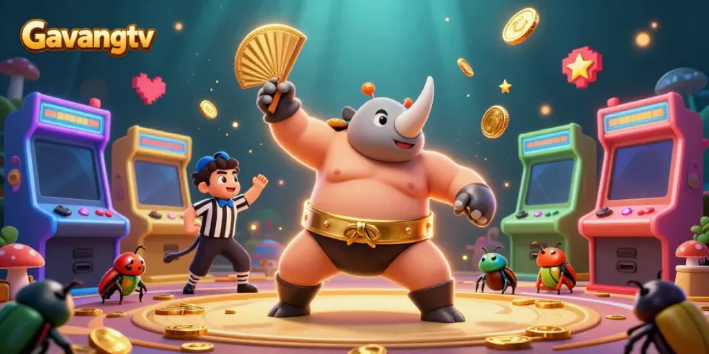 Experience the thrill with Gavangtv, where beetle champions stomp to win gold in a dynamic casino scene!