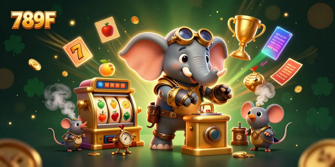 Experience the thrilling excitement at 789F with a steampunk elephant engineer and slot machine fantasy.