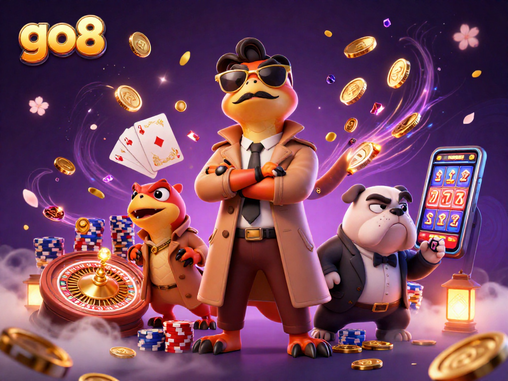 Experience thrilling gaming at go8, where raptors sneak into the VIP lounge among casino delights.