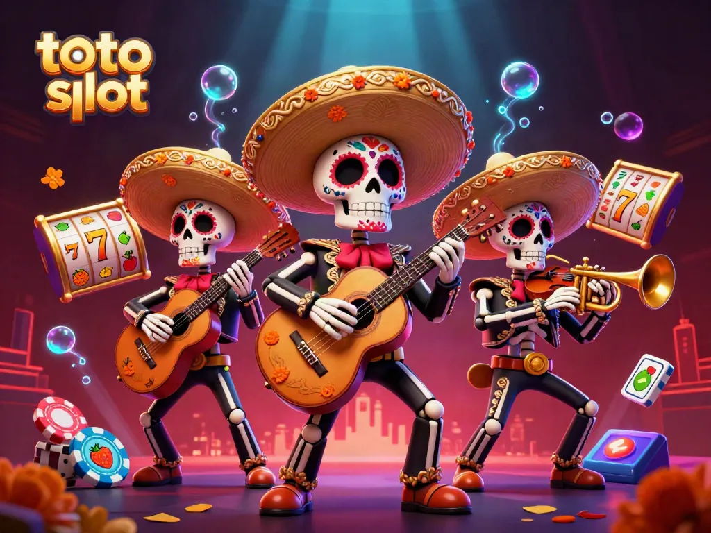Spinning slot reels showcasing the toto slot theme with colorful elements and vibrant characters