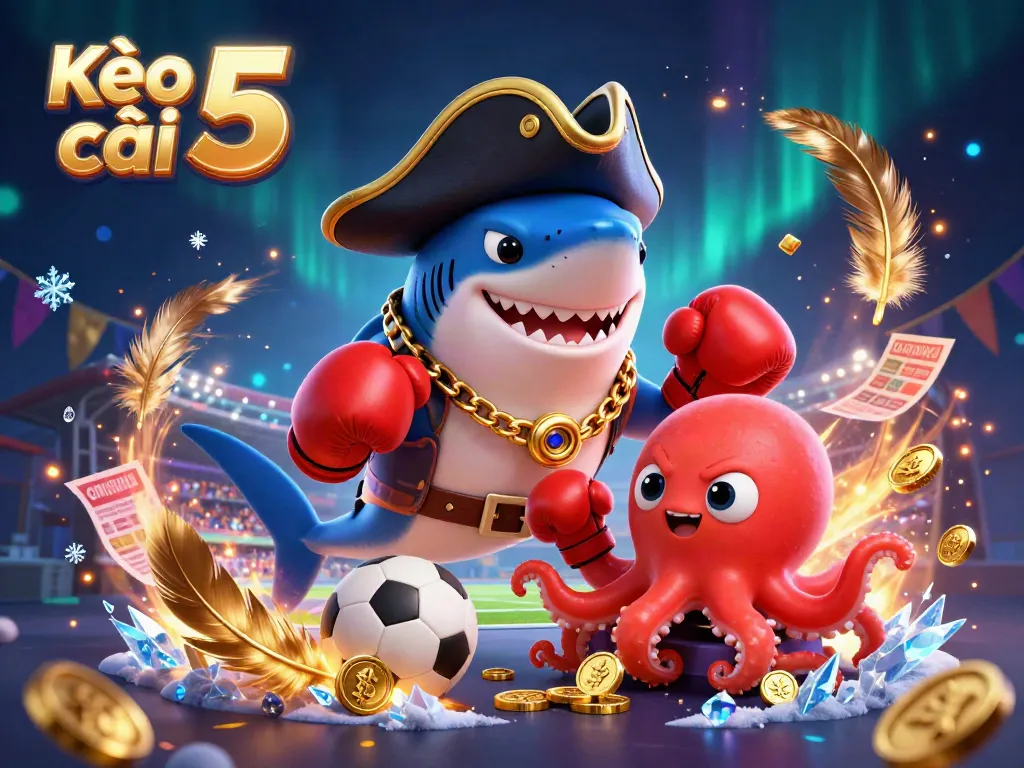 Kèo nhà cái 5 offers dynamic sports betting action with colorful characters and engaging betting elements.