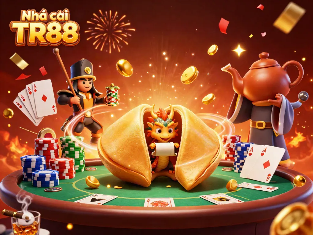 Engage with Nhà cái TR88’s gaming excitement, showcasing a vibrant casino scene.