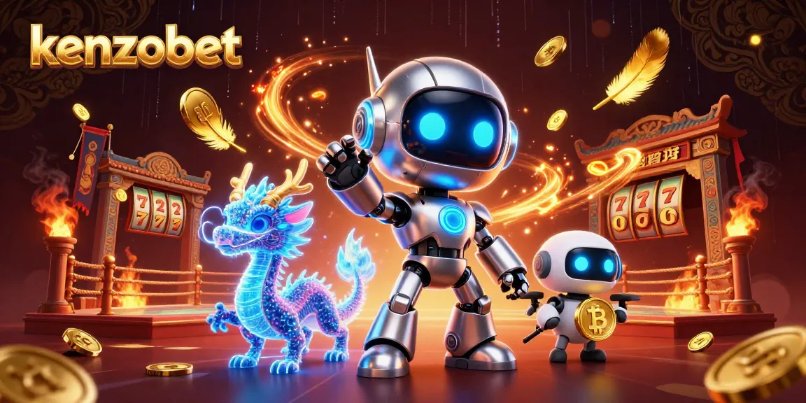 Engage with thrilling kenzobet moments as cartoon characters navigate a vibrant casino world.