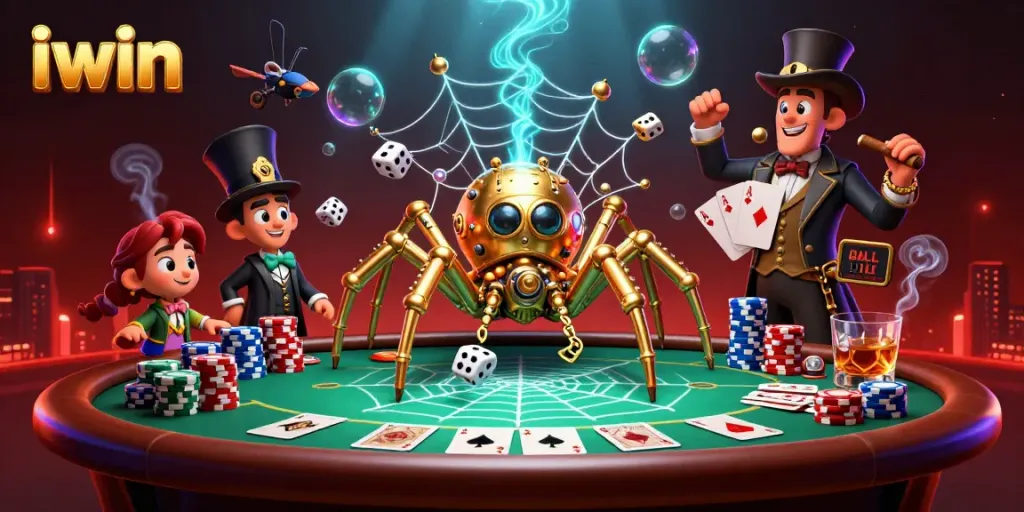 Experience thrilling chances to win with iwin's vibrant casino adventure, featuring steampunk elements and poker action.