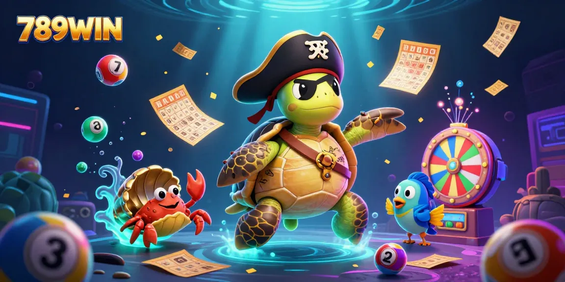 Engage with thrilling casino adventures at 789WIN featuring vibrant lottery elements and a lively underwater scene.