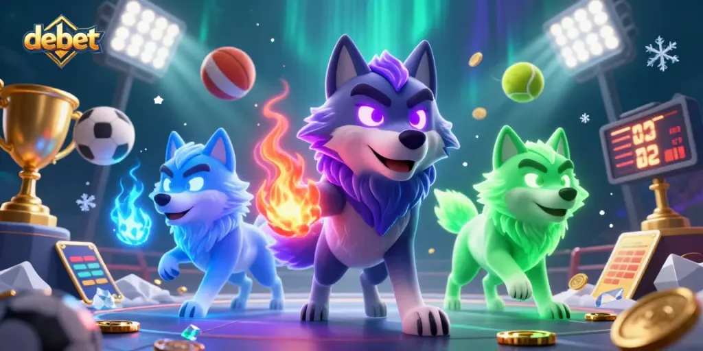 Engage with debet sports betting action featuring dynamic wolf characters and game elements.